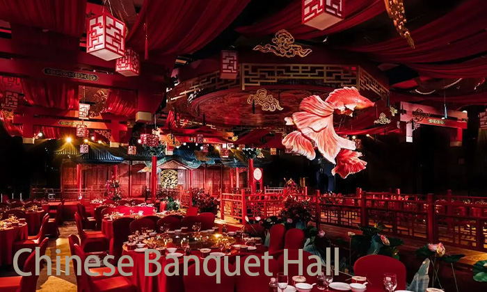 Cérémonie de mariage chinois et salle de banquet de mariage