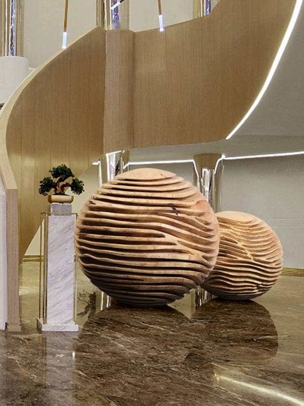 Spherical Wooden Sculpture